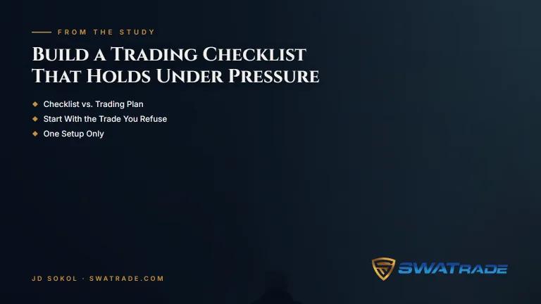 Man walking a foggy mountain trail | How to Create a Trading Checklist That Holds Up