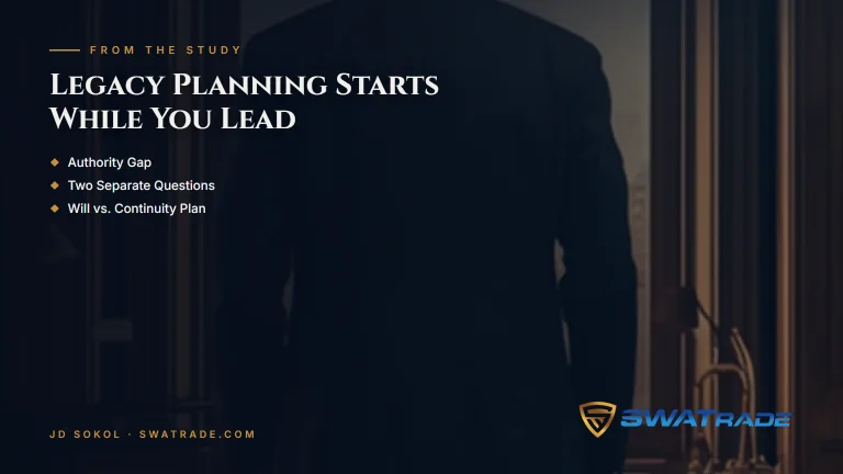 Man in a library seen from behind | Is It Too Late for Legacy Planning for Business Owners?
