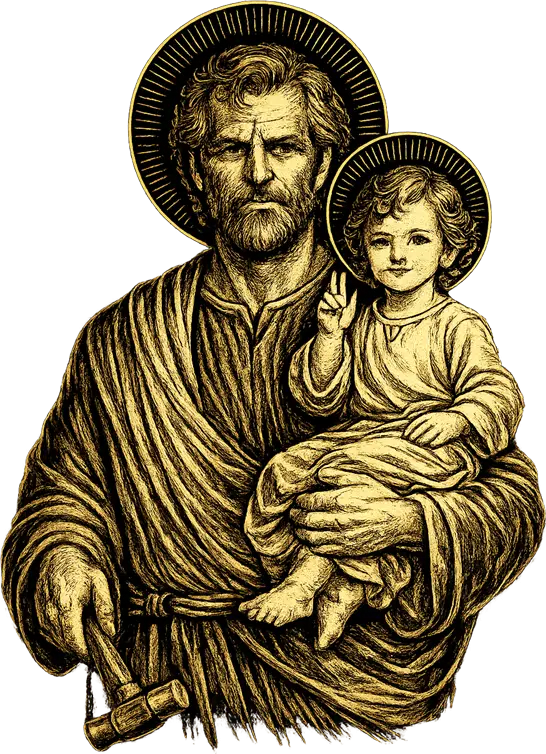 St. Joseph holding the Christ Child